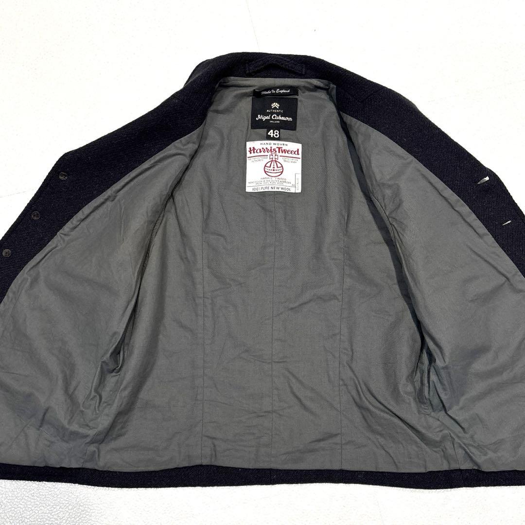 【美品/M】ナイジェルケーボン × ハリスツイード　マロリーベスト　ネイビー
