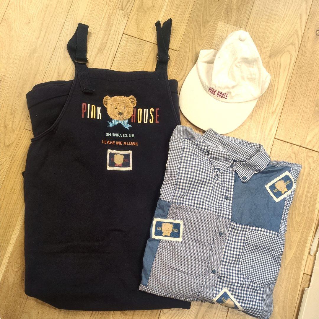 ピンクハウス　ジャンバースカート　シャツ　キャップ　セット　まとめ　くま