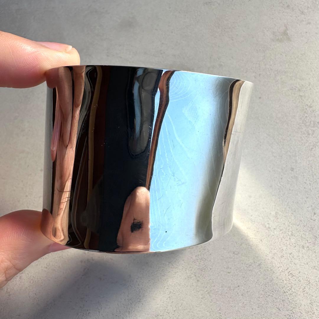 美品！Silver Wide Cuff Bangleブレスレット