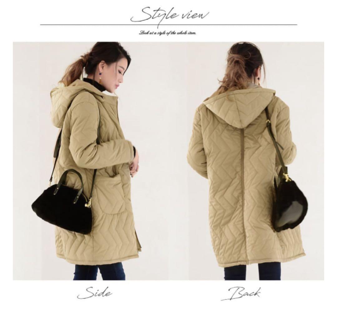 最終値下げ！【極美品】ミルクティー 中綿ロング ママコート4way ベージュ