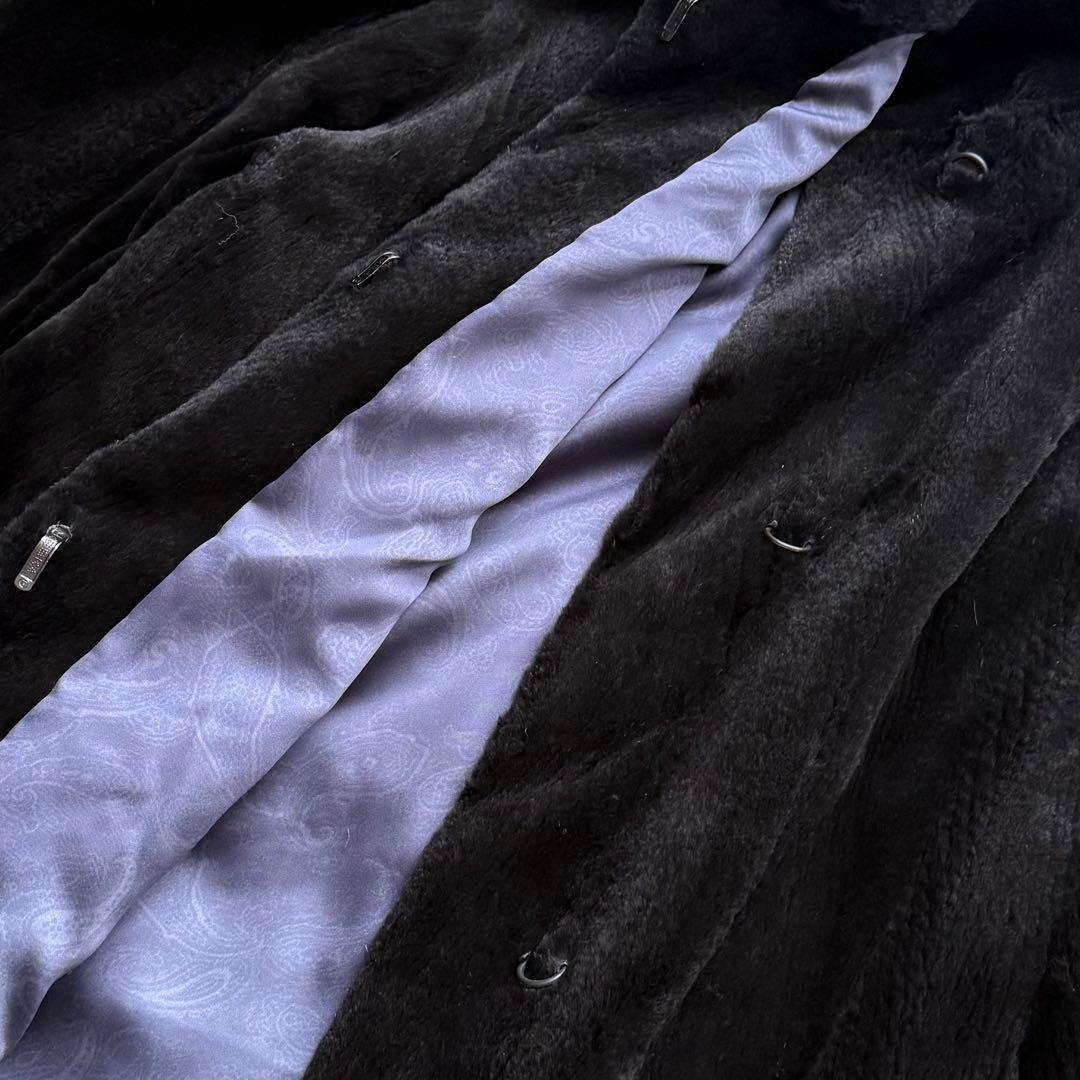 本毛皮☆EMBA シェアードミンク ファーコート ロールアップ 裾周り175㎝