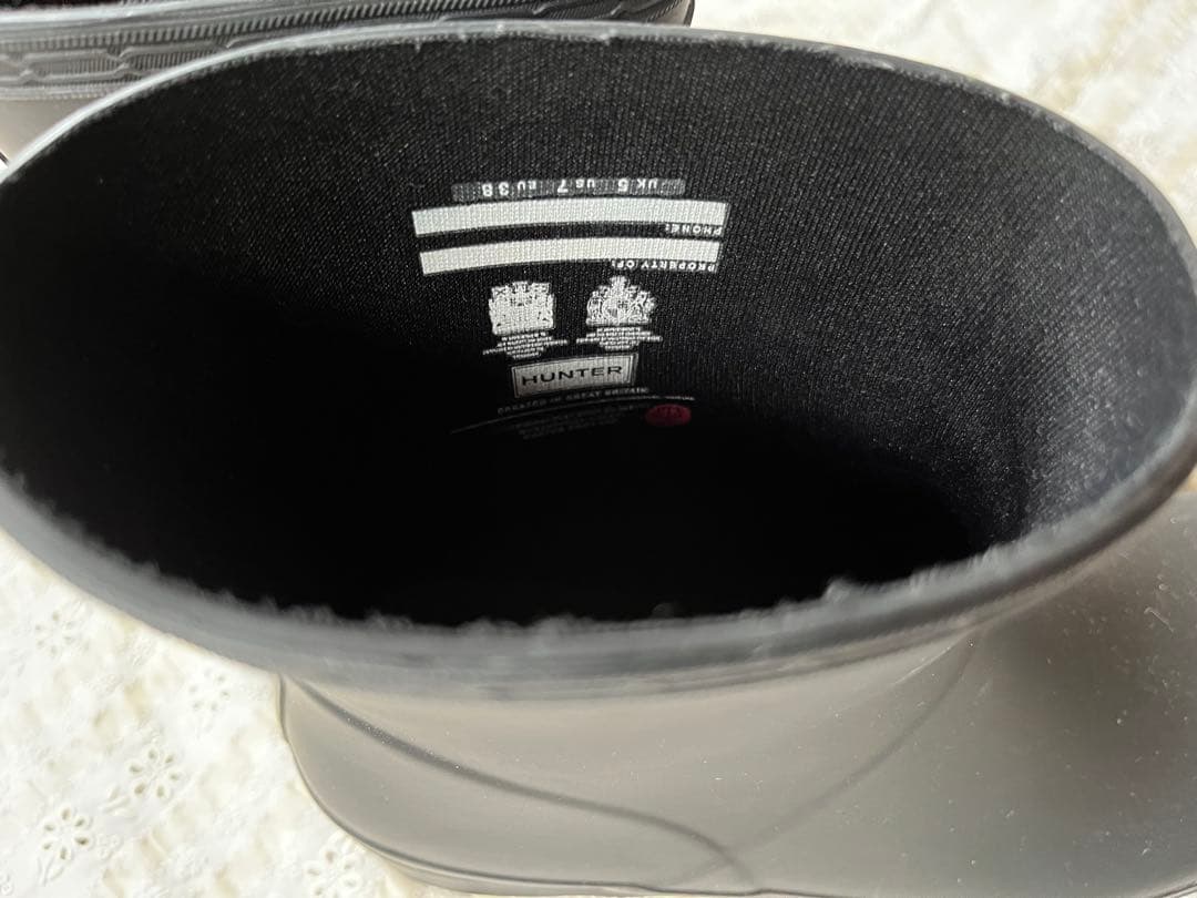 ハンター　レインブーツ　ショート　黒　24cm