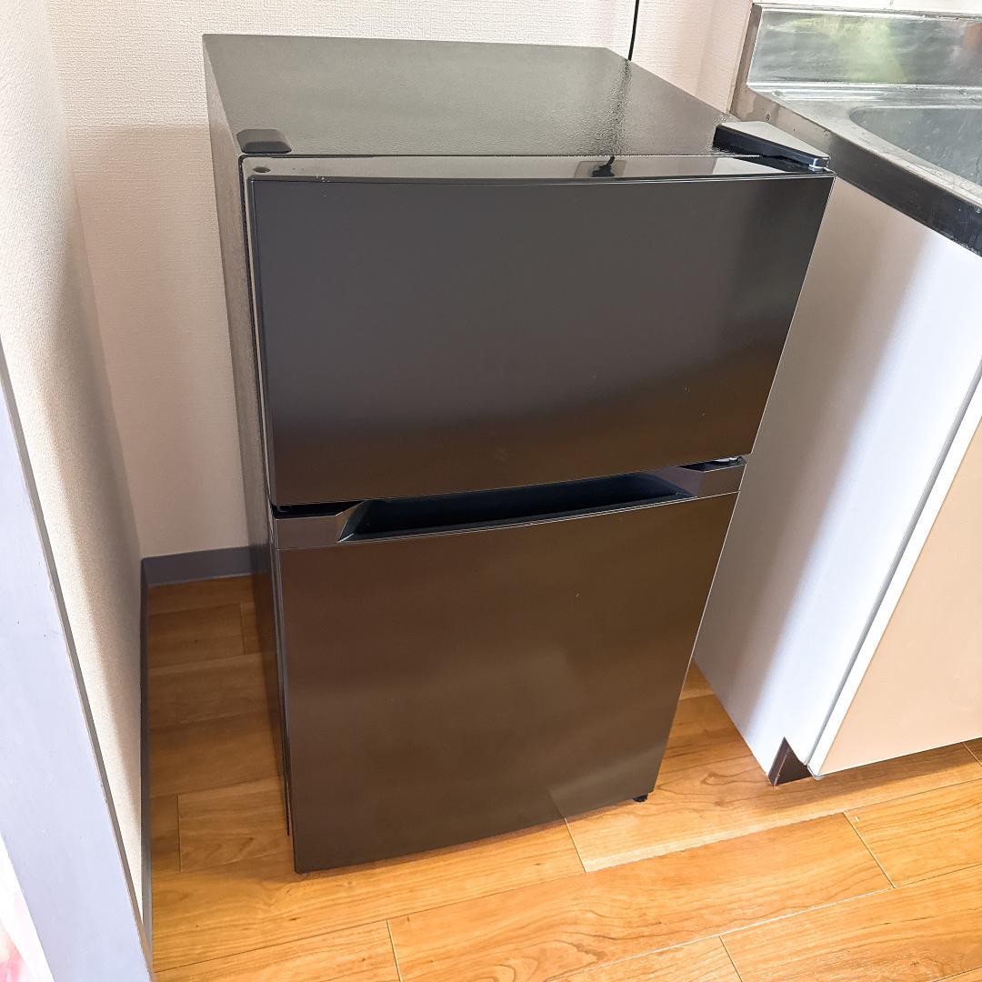 【アイリスプラザ 冷蔵庫】87L・ブラック・幅47cm