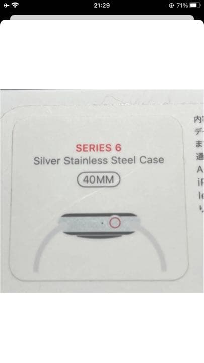 Apple Watch series6 ステンレススチール　シルバー
