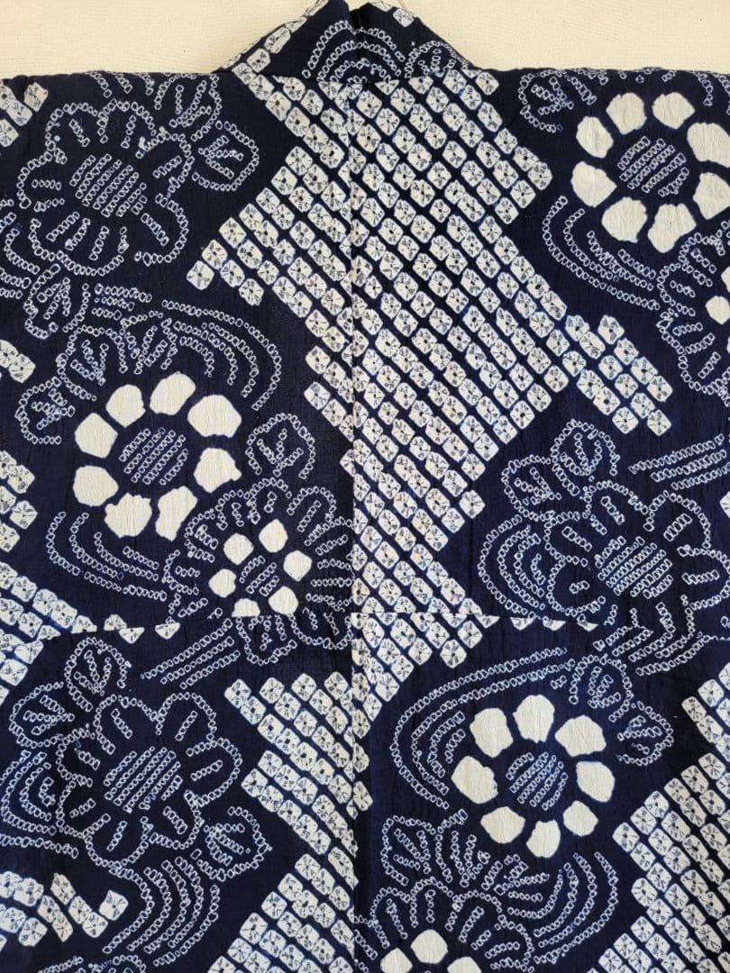 くるみ　浴衣　有松鳴海絞り　美品