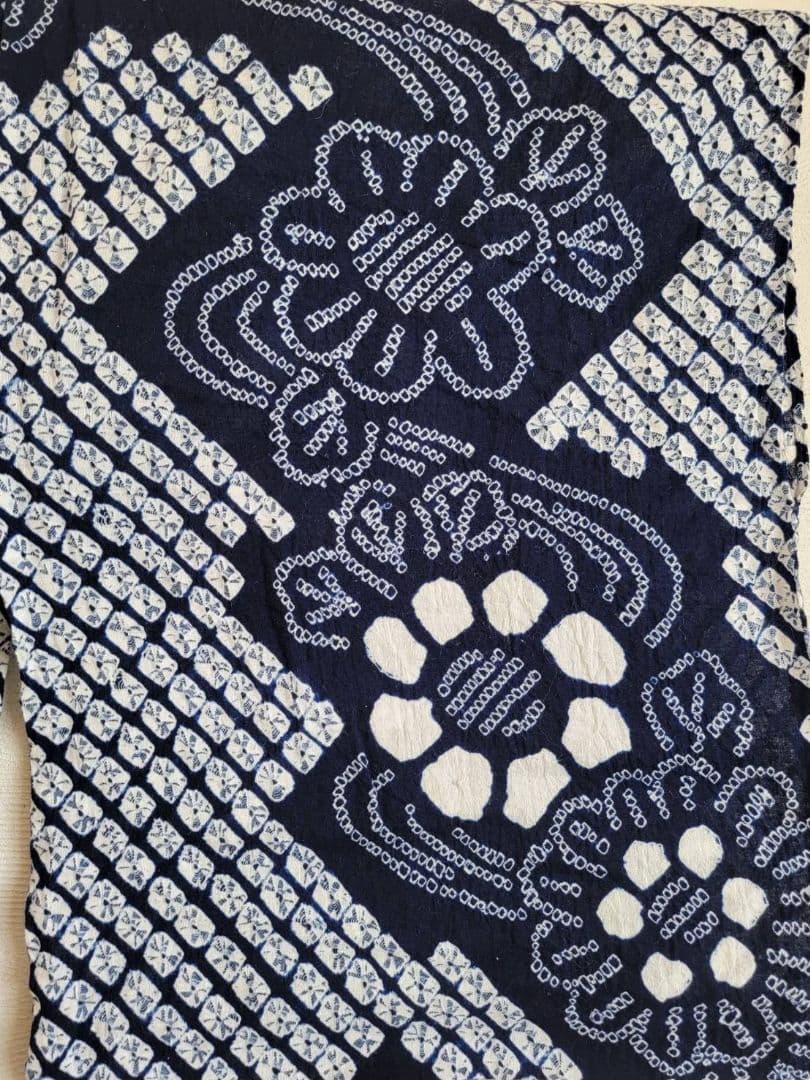 くるみ　浴衣　有松鳴海絞り　美品