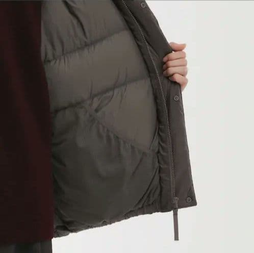 無地ラボ 紳士ダウンジャケット Lサイズ ダークモカブラウン