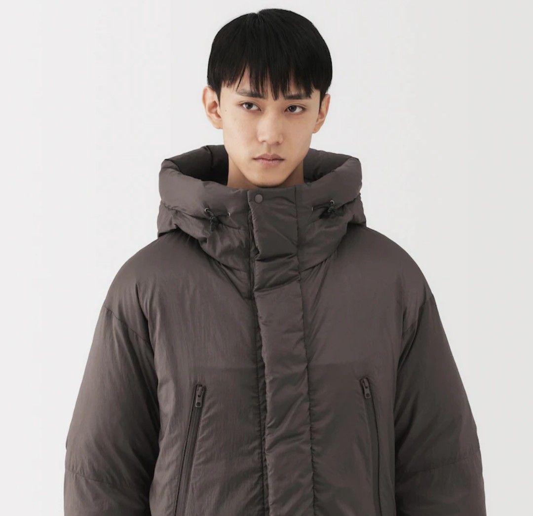 無地ラボ 紳士ダウンジャケット Lサイズ ダークモカブラウン