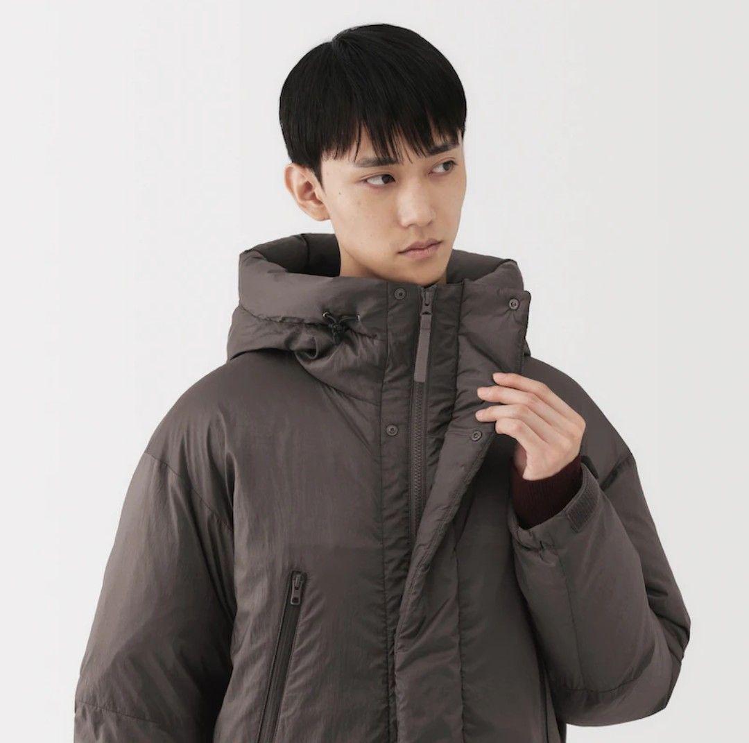 無地ラボ 紳士ダウンジャケット Lサイズ ダークモカブラウン