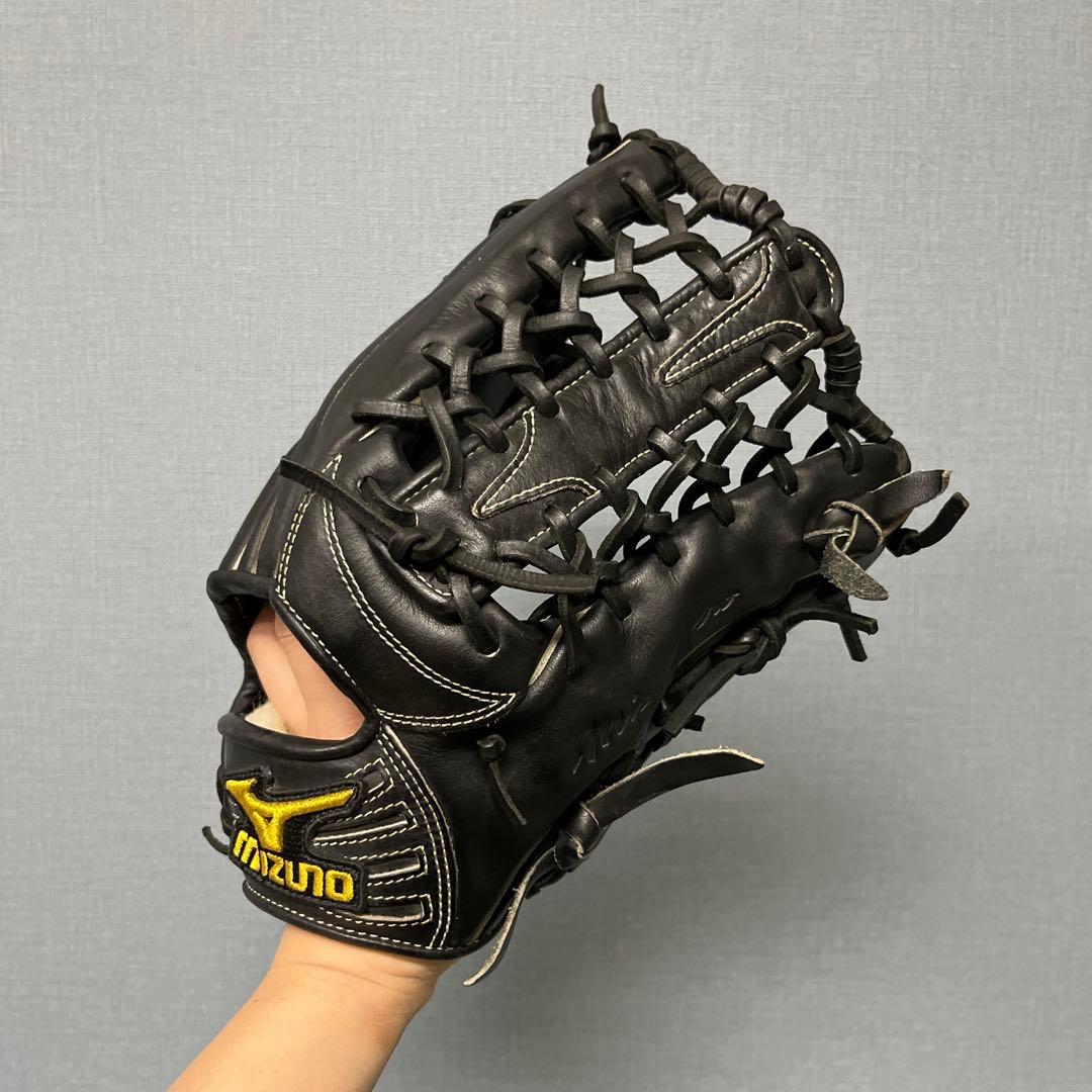 1104 ミズノプロ 型抜群 即戦力 美品 軟式 外野手用グローブ