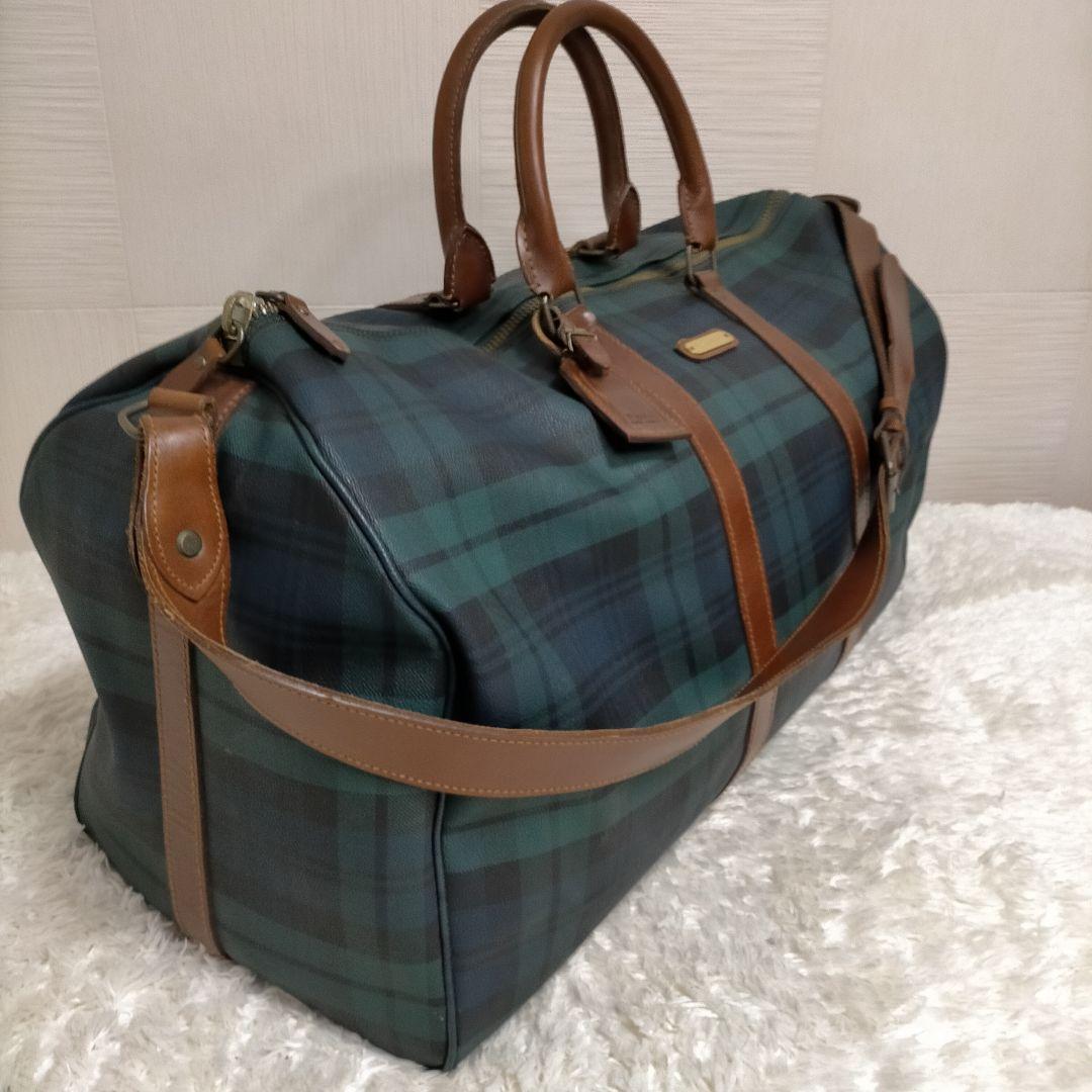 けん希少ポロラルフローレン ボストンバッグ　2way PVC レザー大容量