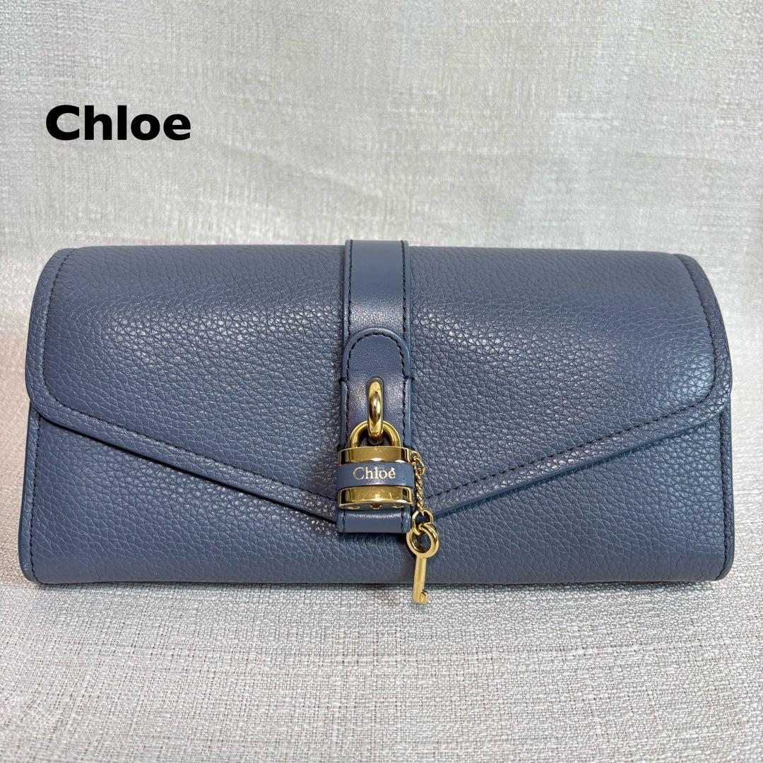 Chloe aby アビー　レザーロングウォレット　南京錠チャーム
