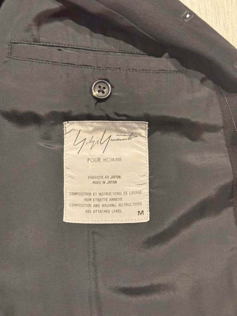 ヨウジヤマモト　短丈ノーカラージャケット