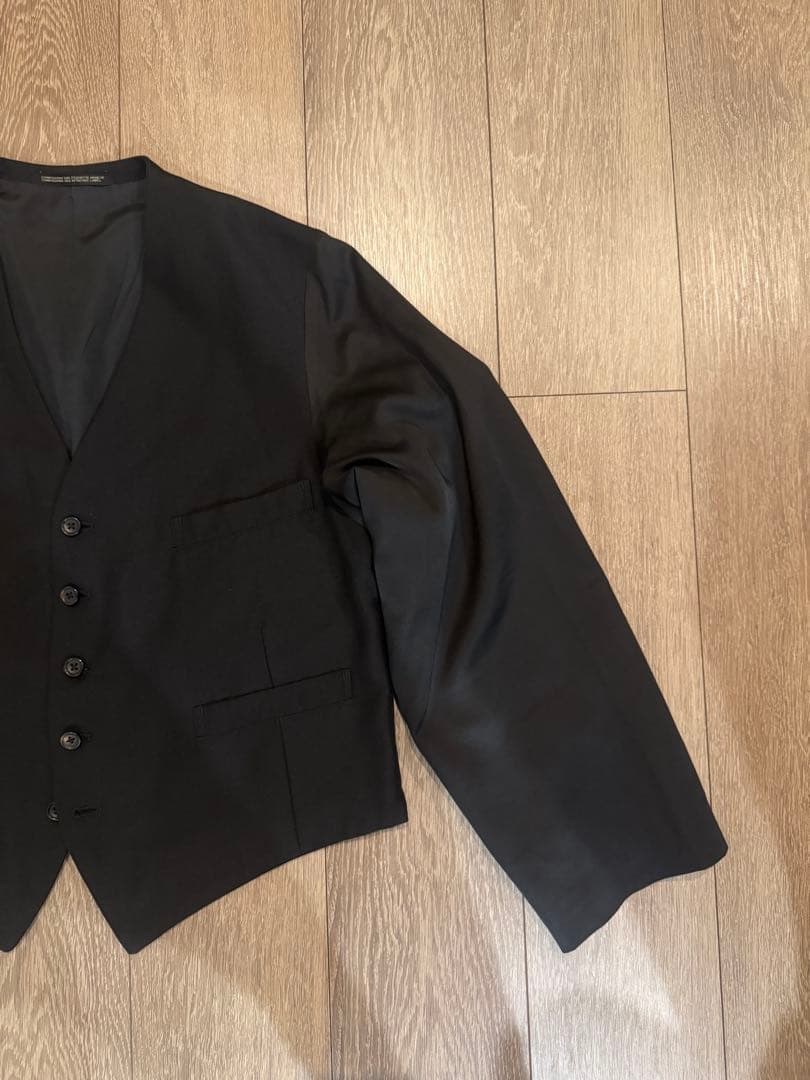 ヨウジヤマモト　短丈ノーカラージャケット