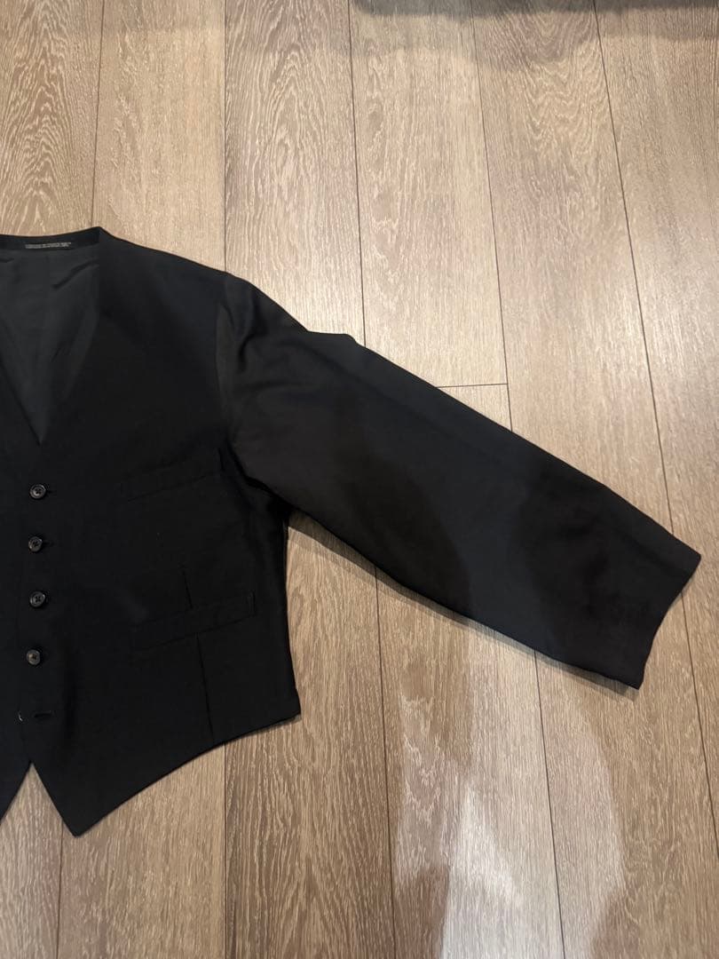 ヨウジヤマモト　短丈ノーカラージャケット