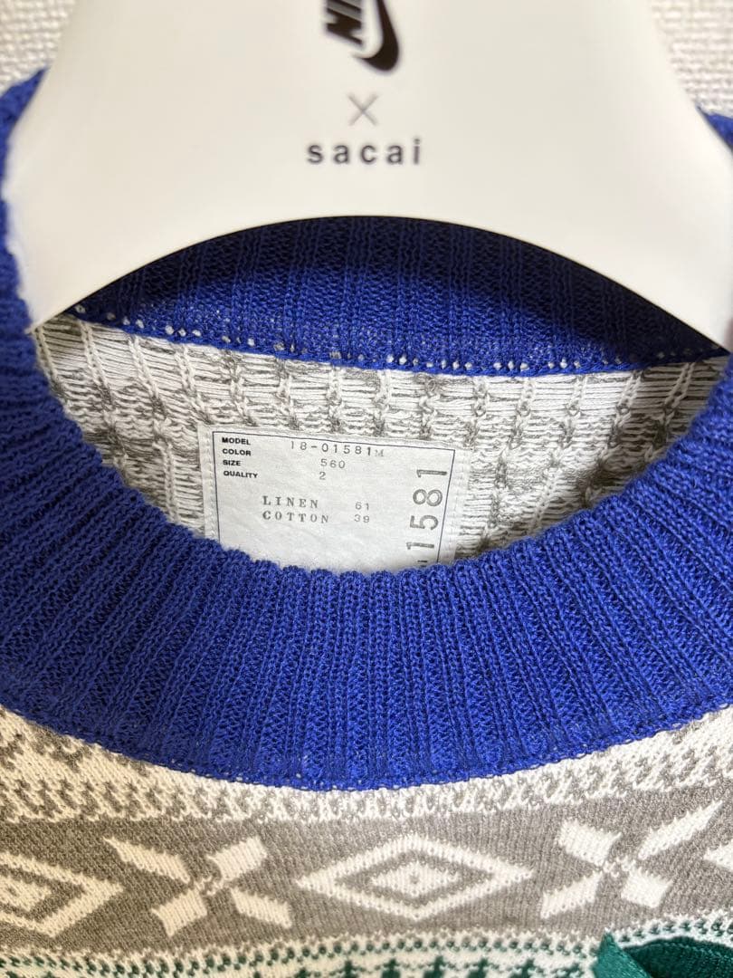 美品！！【田中圭CM着用】『sacai サカイ』ニット　プルオーバー　トップス
