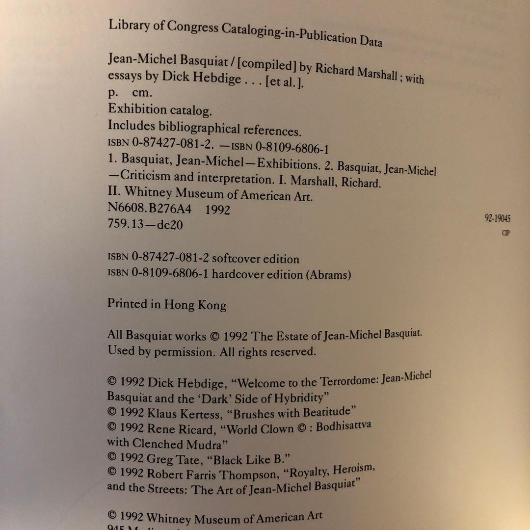 (初版) Jean-Michel Basquiat バスキア ハードカバー