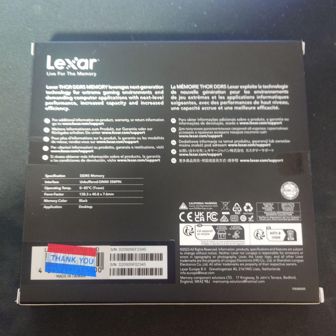 Lexar THOR DDR5 32GB KIT メモリ