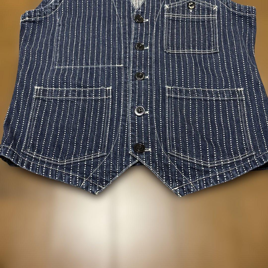 FLATHEAD ウォバッシュストライプデニムベスト