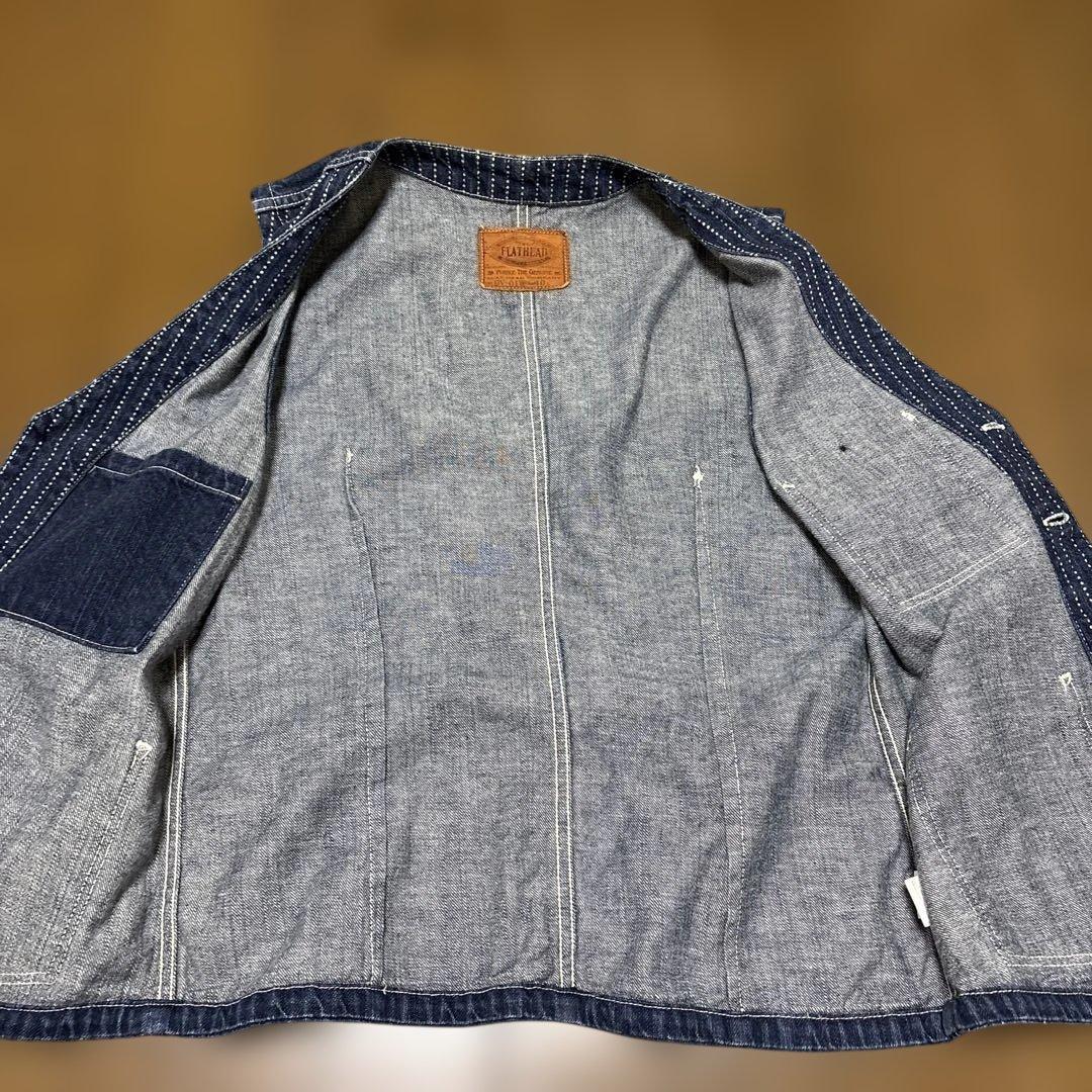 FLATHEAD ウォバッシュストライプデニムベスト
