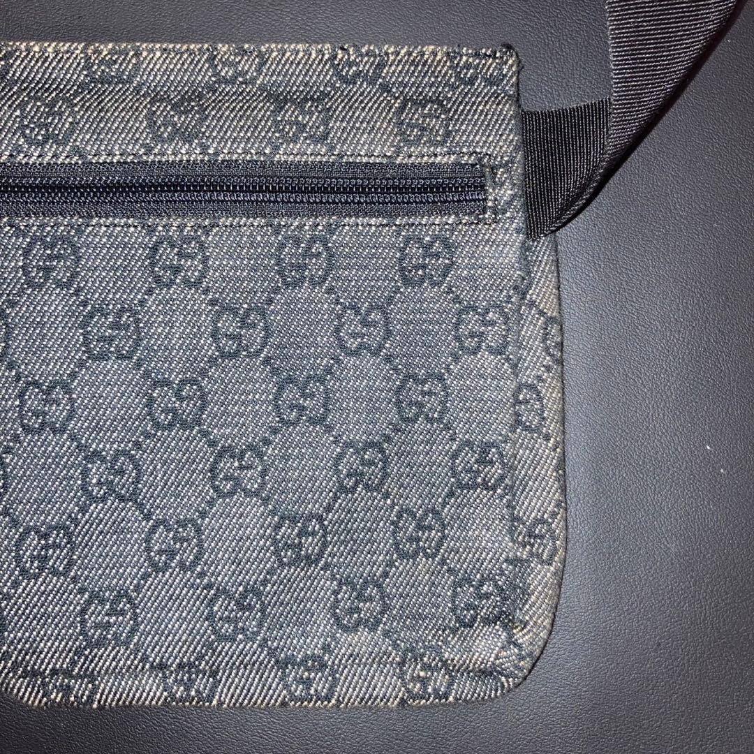 専用　良品　グッチ ボディバッグ GG キャンバス レザー ウエストポーチ