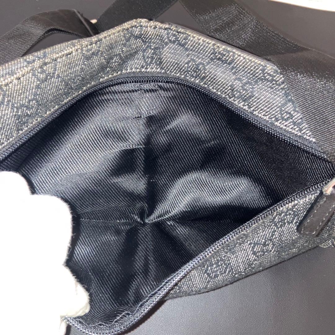 専用　良品　グッチ ボディバッグ GG キャンバス レザー ウエストポーチ