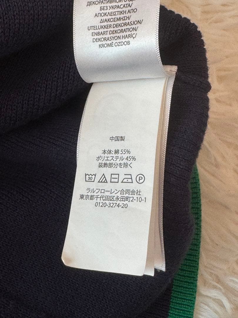 美品RLXラルフローレンニットゴルフウール クォータージップ プルオーバー M