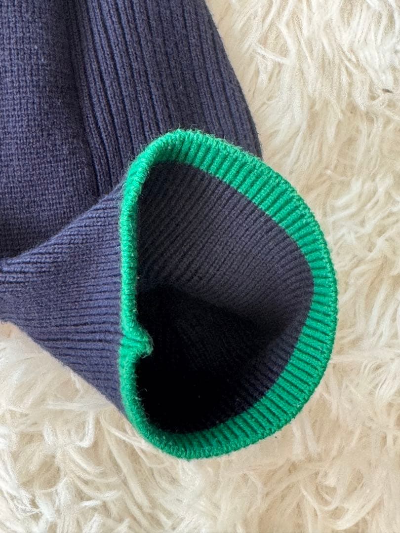 美品RLXラルフローレンニットゴルフウール クォータージップ プルオーバー M