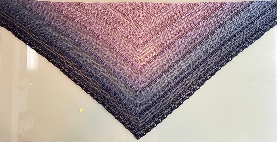 三角ショール　バレエショール　年中使用可　洗濯可　綿100％　海外1000m毛糸