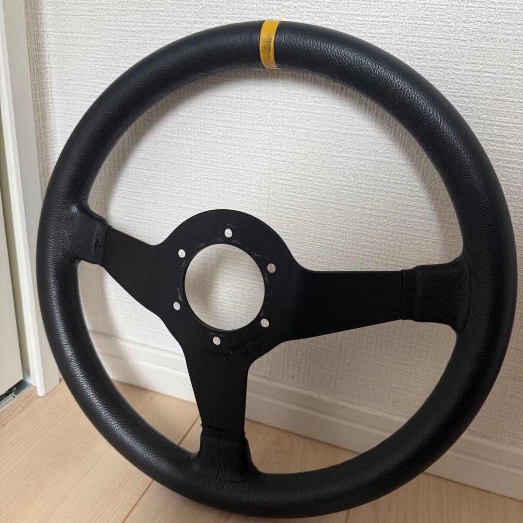 スパルコ ステアリング R345 ブラックレザー　350mm ディッシュ63mm