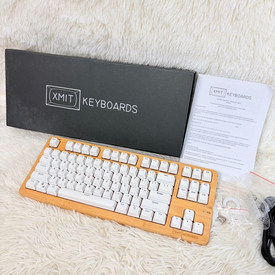 xmit keyboard 木製　ホワイト　美品