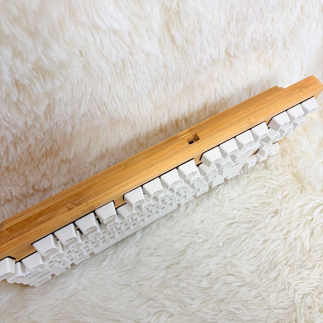 xmit keyboard 木製　ホワイト　美品