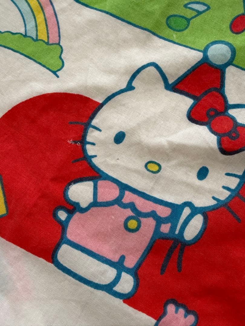☆SANRIO HELLO KITTY ビンテージシーツ　フィット　キティ