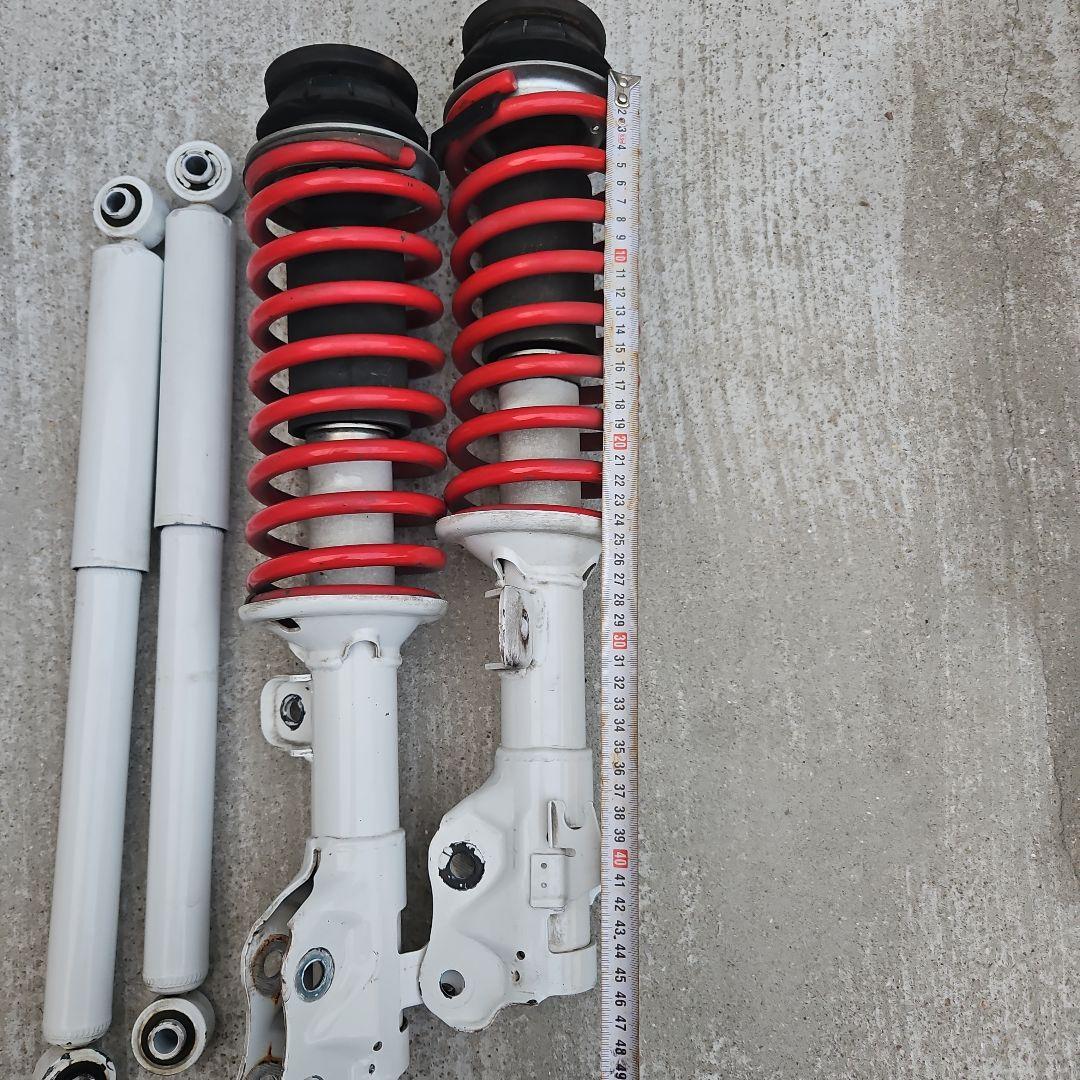 三浦 ハスラー　ハイリフトサスペンションキット 赤 4点セット