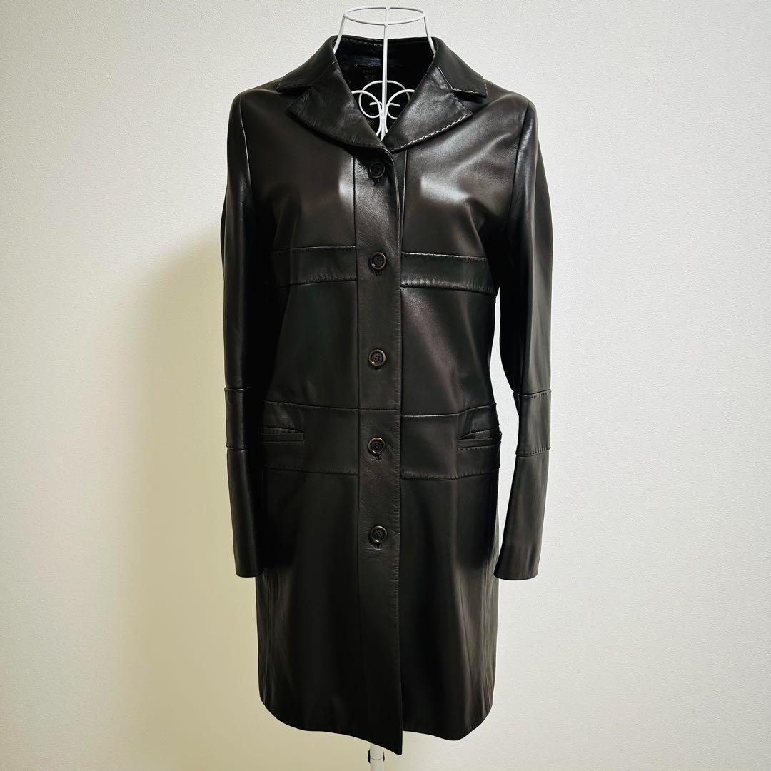 【最高級レザー】ロエベ レザージャケット スペイン製　レディース　size40