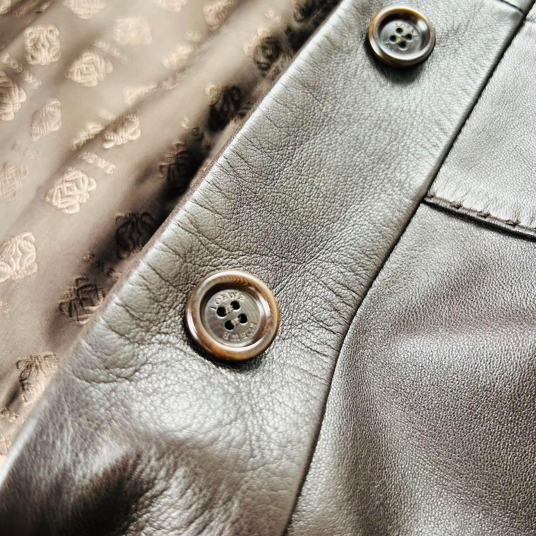 【最高級レザー】ロエベ レザージャケット スペイン製　レディース　size40