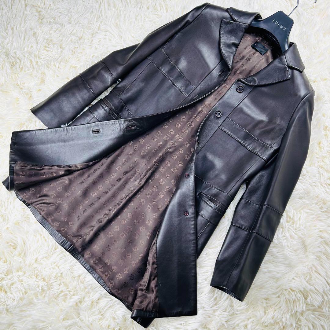 【最高級レザー】ロエベ レザージャケット スペイン製　レディース　size40