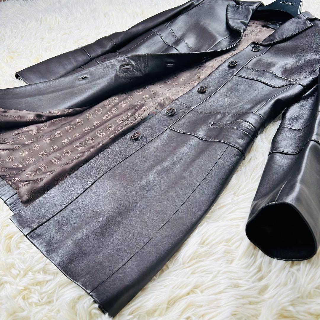 【最高級レザー】ロエベ レザージャケット スペイン製　レディース　size40