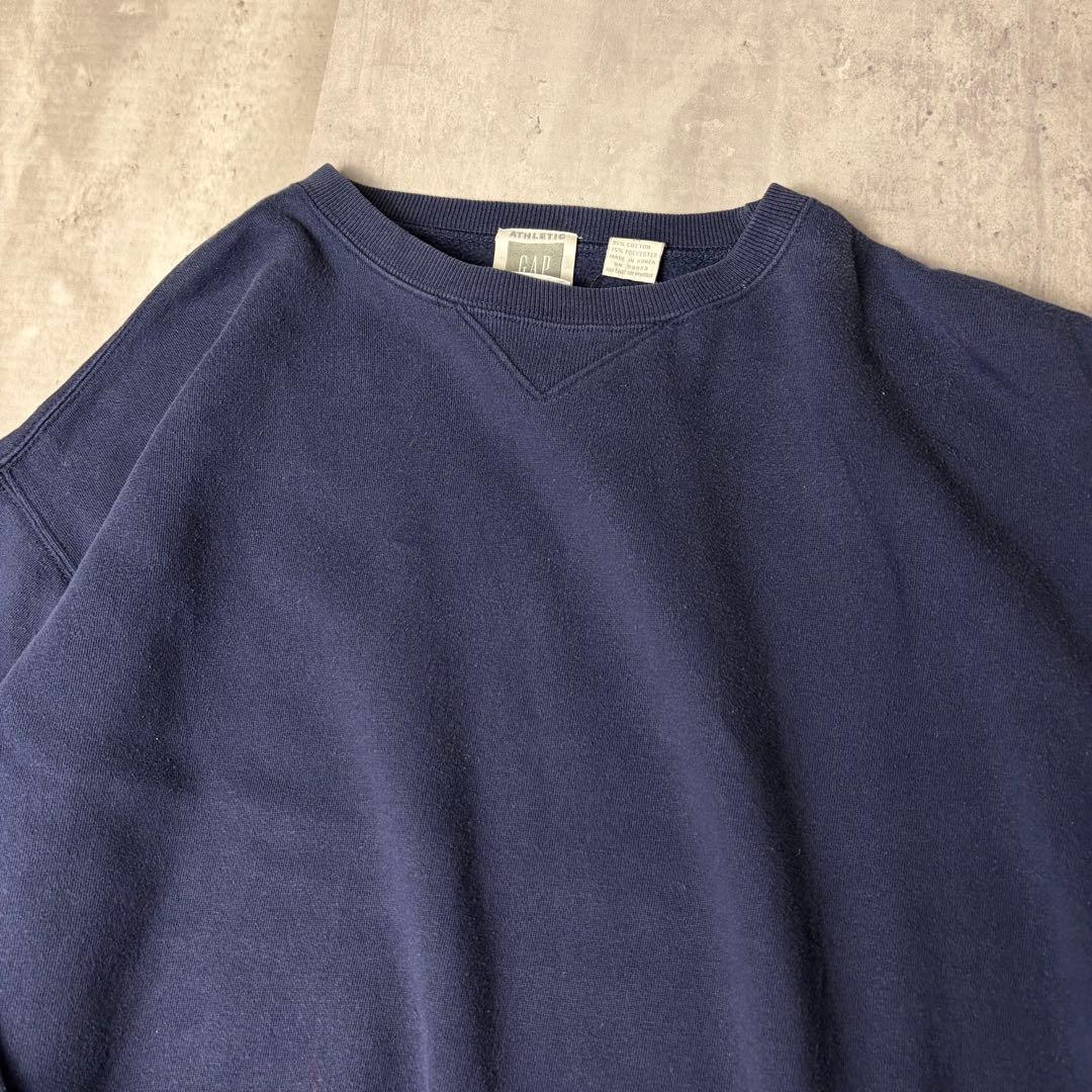 90s 韓国製 OLD GAP オールドギャップ ブランク 無地 スウェット 紺