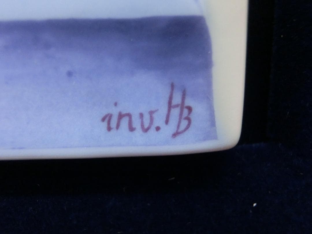 【マイセン】陶板画・卓上の果実花文