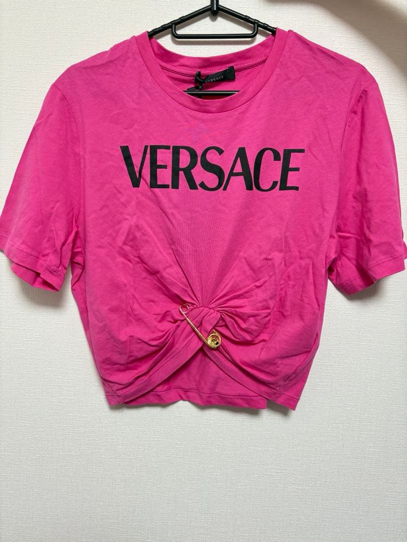 VERSACE ロゴ コットンTシャツ