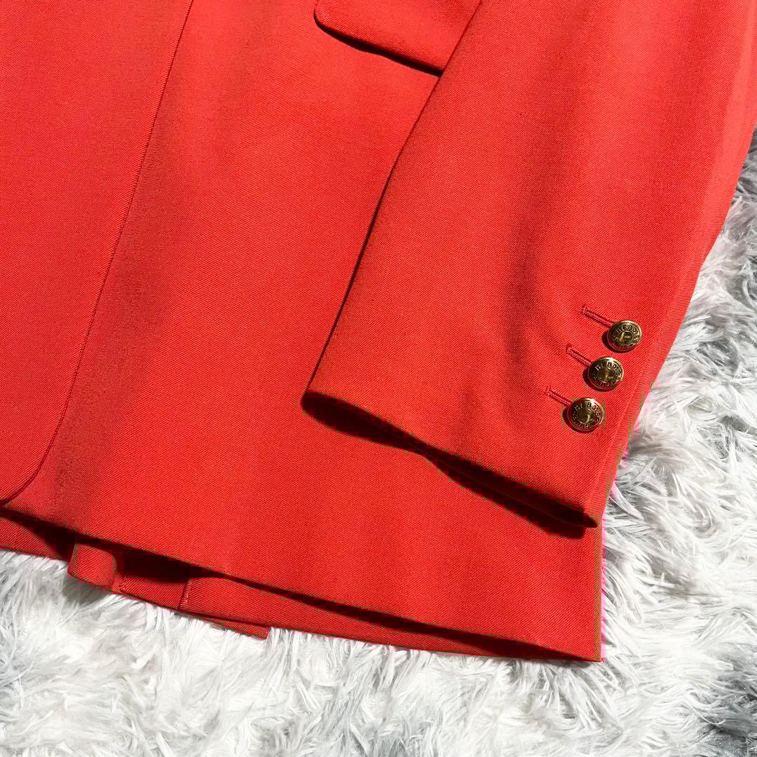 HERMES エルメスカラー　レディース　テーラードジャケット　金ボタン　42