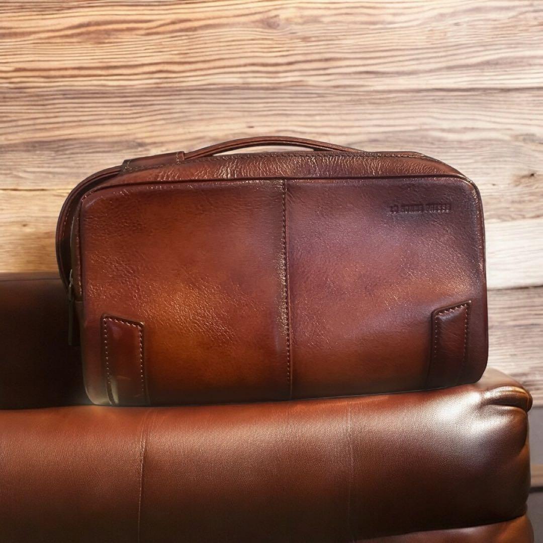 新品未使用 LO HOMME PRESSE ロオムプレッセ　日本製 牛革