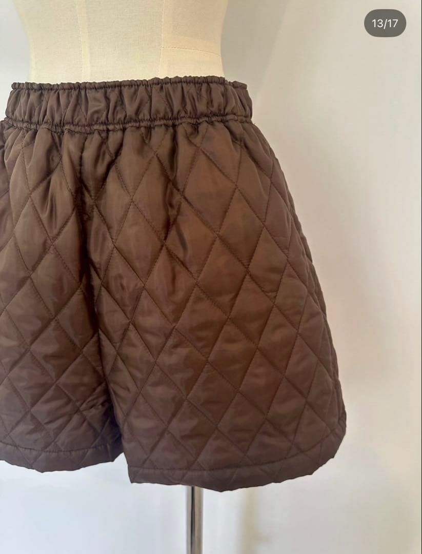 rosymonster POSY キルティングショートパンツ ブラウン