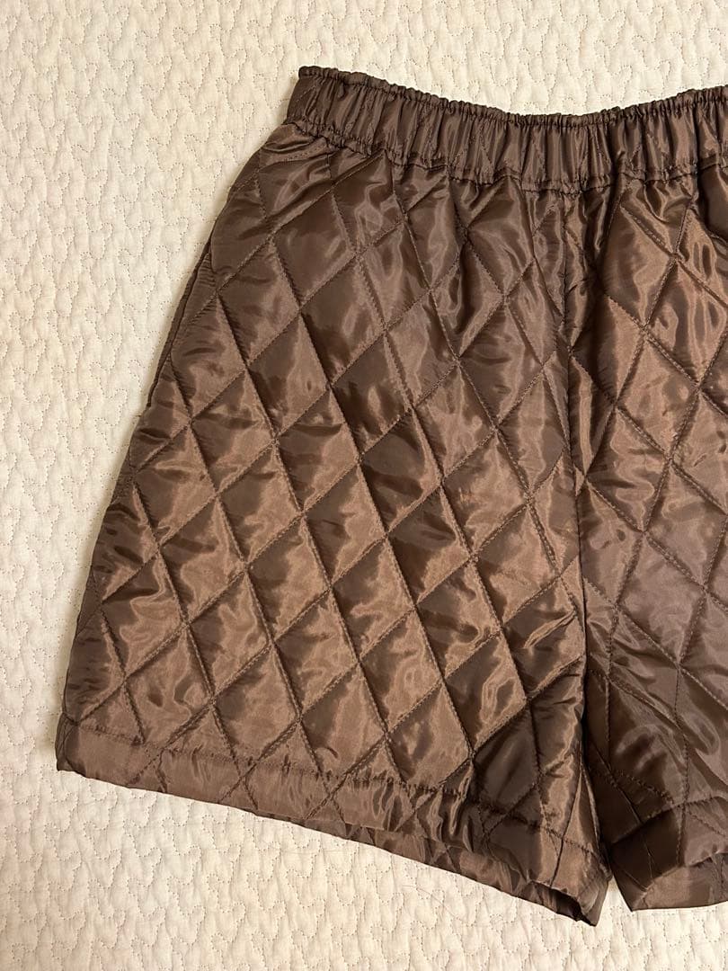rosymonster POSY キルティングショートパンツ ブラウン