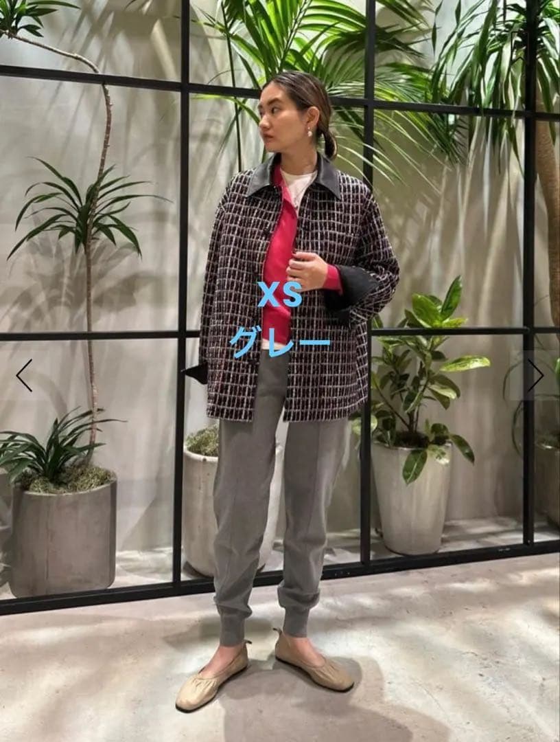 【美品】CABaN キャバン　コットンカシミヤ　パンツ　グレー　XS