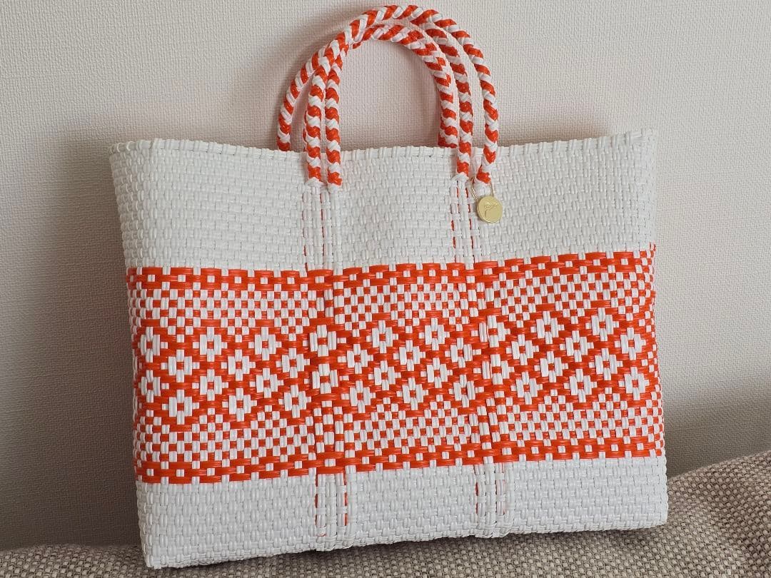 新品未使用・ レトラ メルカドバッグ オレンジ系