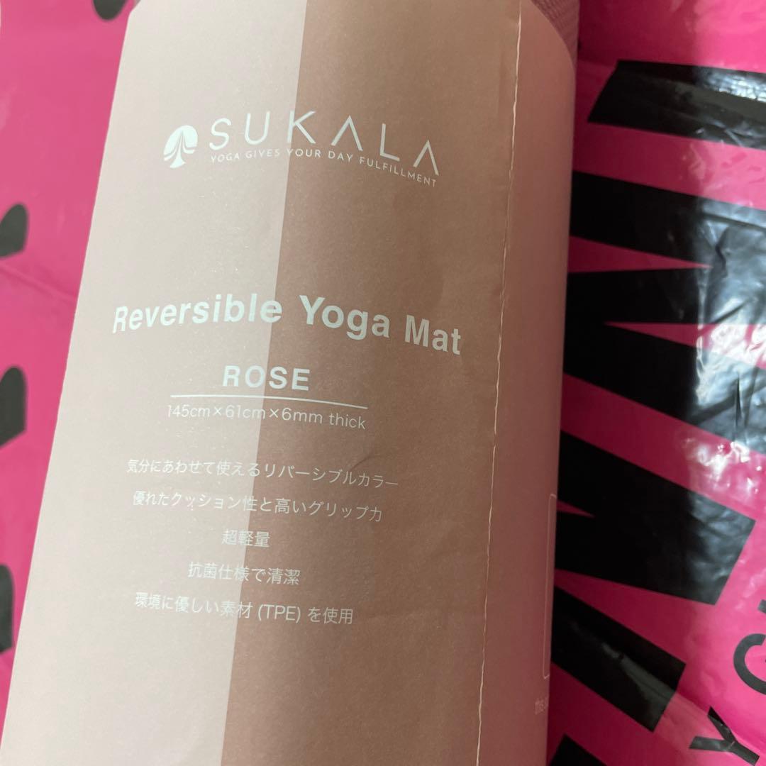 美品　SUKALA LAVA リバーシブル ヨガマット ローズ　6mm