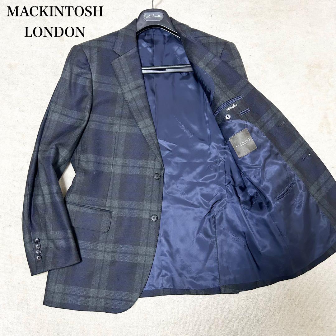 極美品　マッキントッシュロンドン　テーラードジャケット　ブラックウォッチチェック