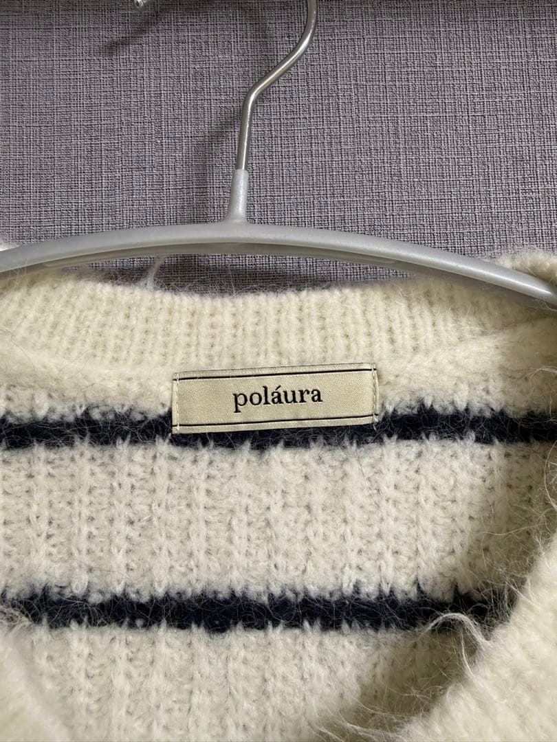 poláura シャギーニットカーディガン